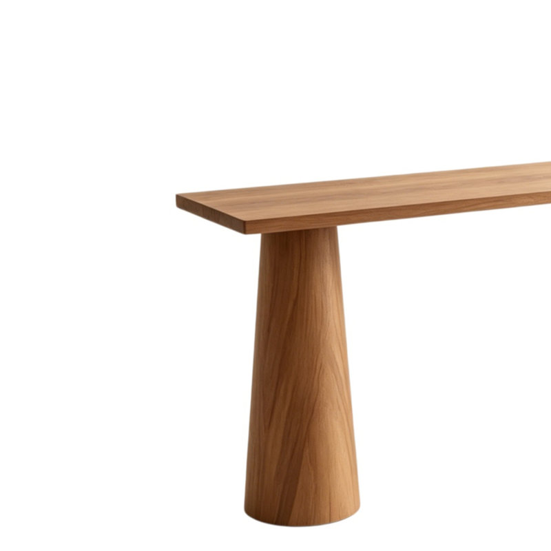Comptoir d'entrée en bois de style médiéval, H 31,50 po x l 78,74 po x P 11,81 po