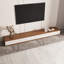  Meuble télé moderne, console média en bois manufacturé massif avec 4 tiroirs, entièrement assemblé-321292456-316254829