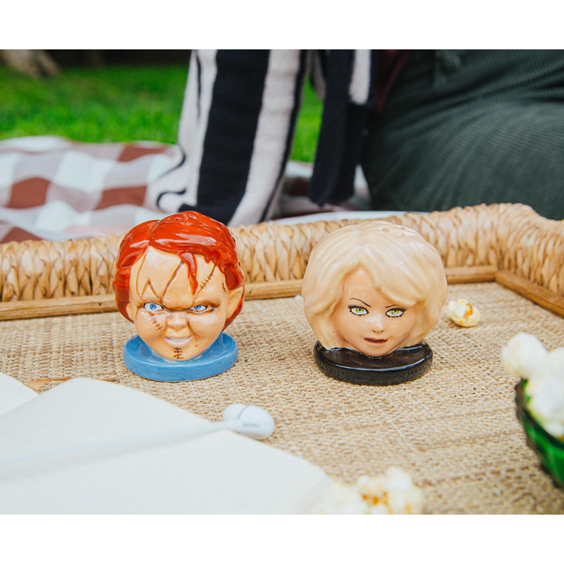 Ensemble de salière et poivrière en céramique Child's Play Chucky and Tiffany
