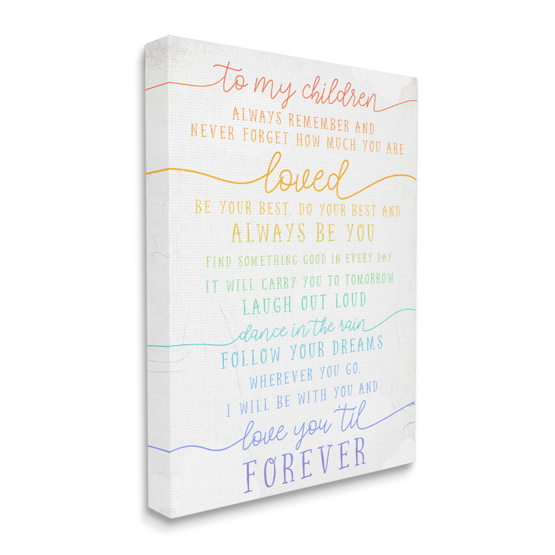 Inspirational Rainbow Quote Canvas Wall Art, 16" x 20"