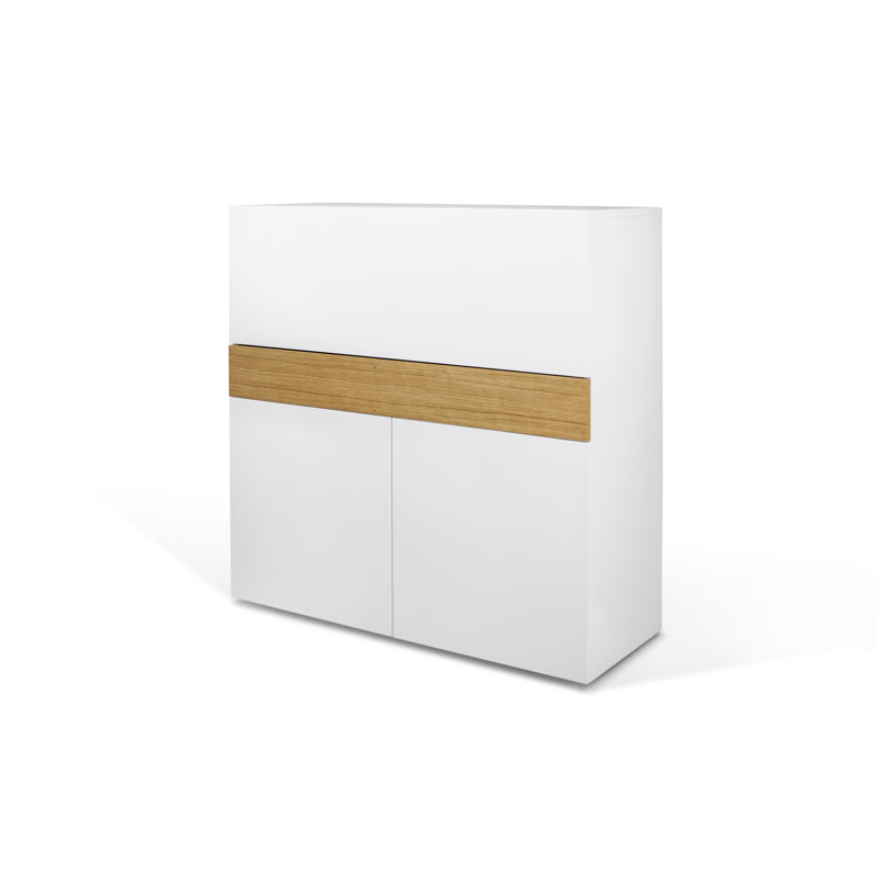 Farinella Secretary Desk, White/Oak
