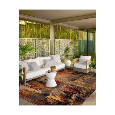 Tapis tissé à base peinte et lavable
