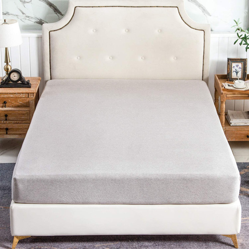 Drap-housse 100% coton, Beige, Drap-housse grand