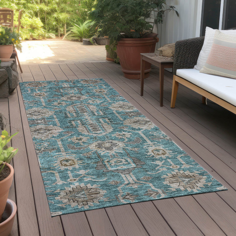 Tapis intérieur / extérieur Myda, Tapis de couloir 2 pi 3 po x 7 pi 6 po