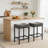 Triplehorn Backless Bar and Counter Stools Upholstered Seat for Comfort, Perfect for Kitchen or Dining Areas-935776923-935776918