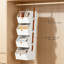 Organisateur de placard suspendu à 4 niveaux, étagères à vêtements suspendues avec bacs de rangement en tissu, système de placard pliable peu encombrant pour chambre à coucher, dortoir, véhicule récréatif, blanc, paquet de 8-130551671-130551669-130551672