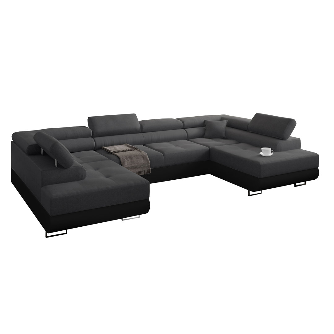 Ecksofa Bearick-Förmig MITTLERES BEIGE/BEIGES ÖKOLEDER