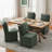 Modern Fabric Upholstered Storage Side Chairs with Casters for Living Room-1104736814
