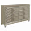 Finition champagne glamour 1 pièce commode de 6 tiroirs pieds en acrylique de luxe avec garniture de miroir biseauté