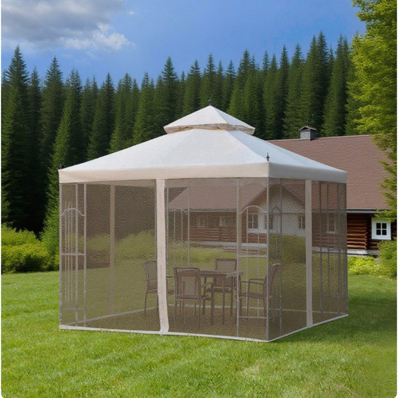 Pavillon de jardin, double toit pour l'extérieur