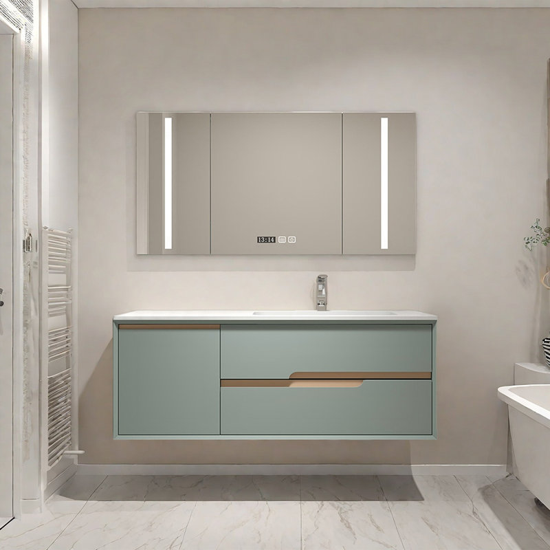 Nordic style simple bathroom cabinet, 59"