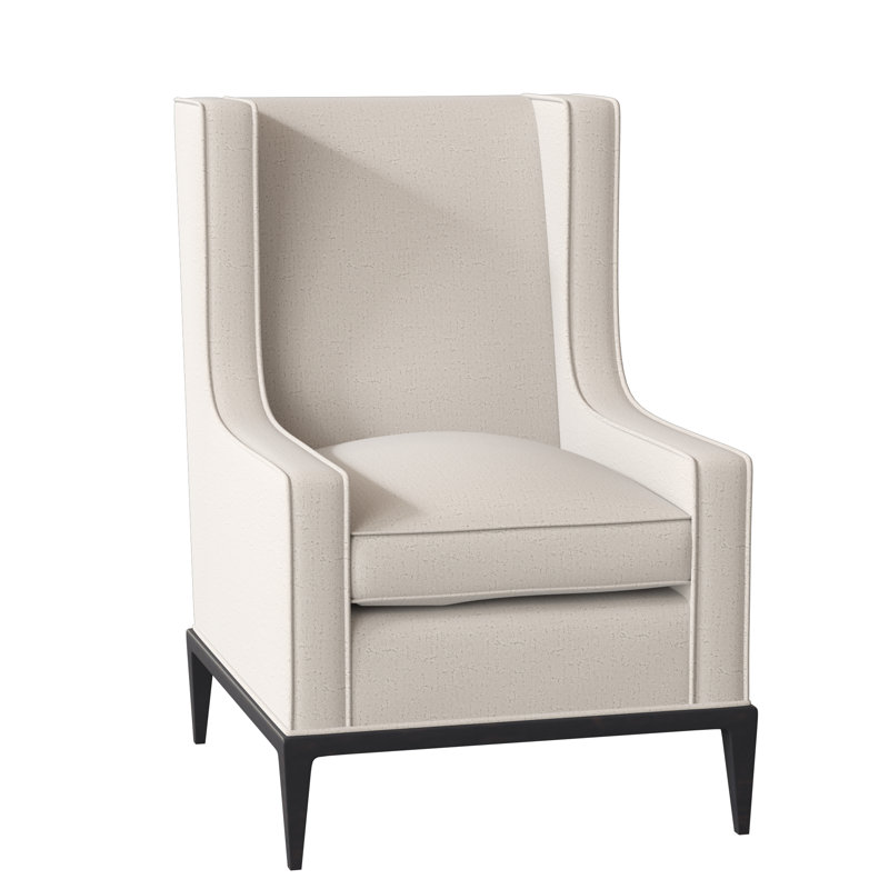 Fauteuil à oreilles 28 po Claxton, Espresso, Ivoire de Venise