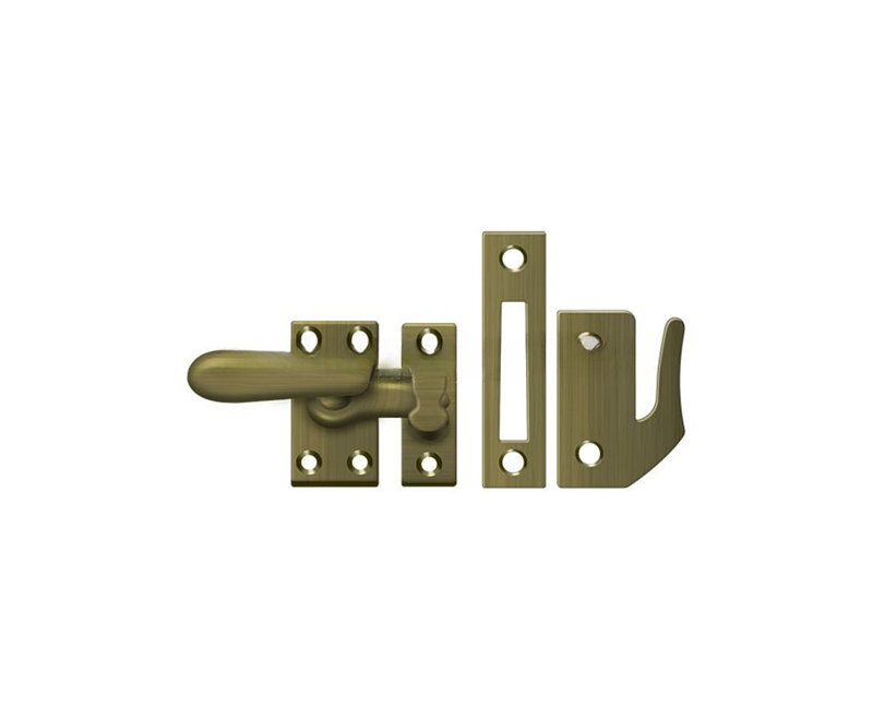 Hardware, Antique Brass, 2" H x 1.9 W x 2" D