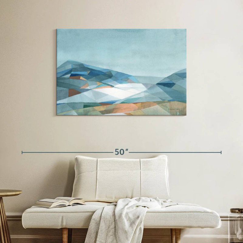 Avery Neutral Geometric Mountain, 26" H x 39" W