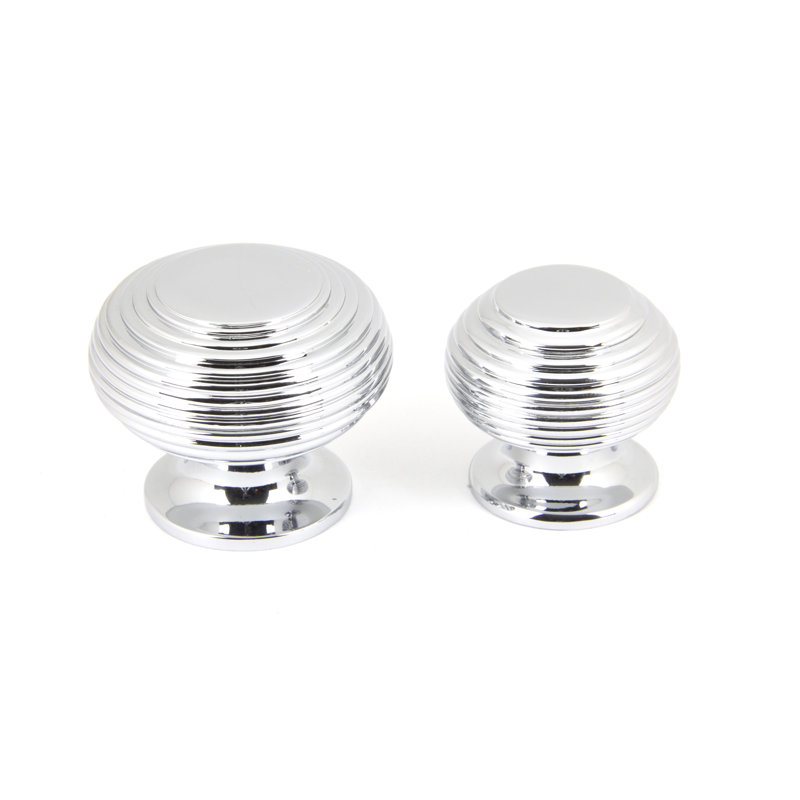 Beehive Cabinet Mushroom Knob, Polished Chrome