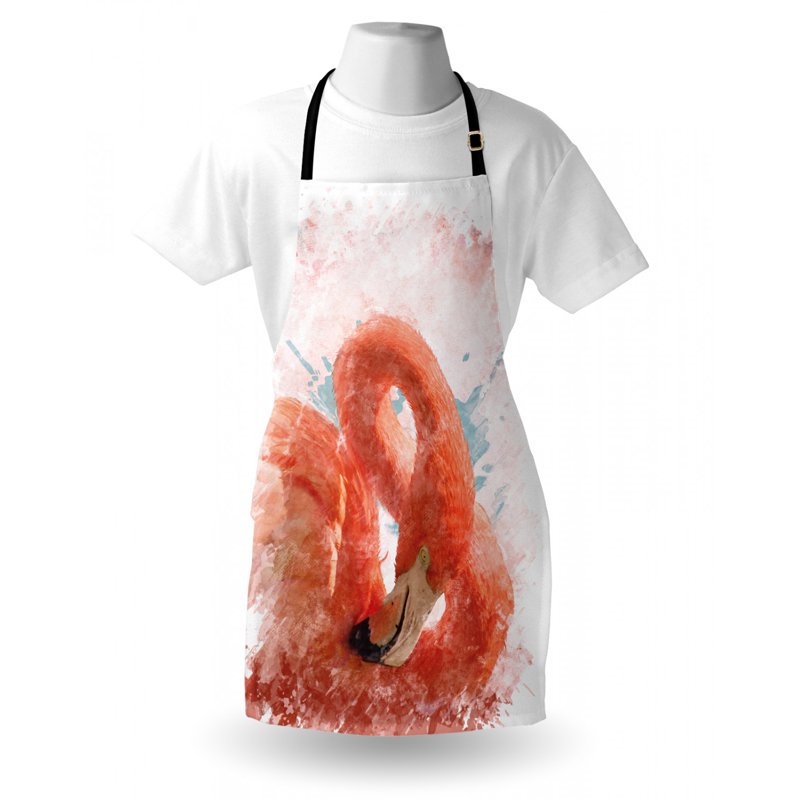 Tablier flamant rose