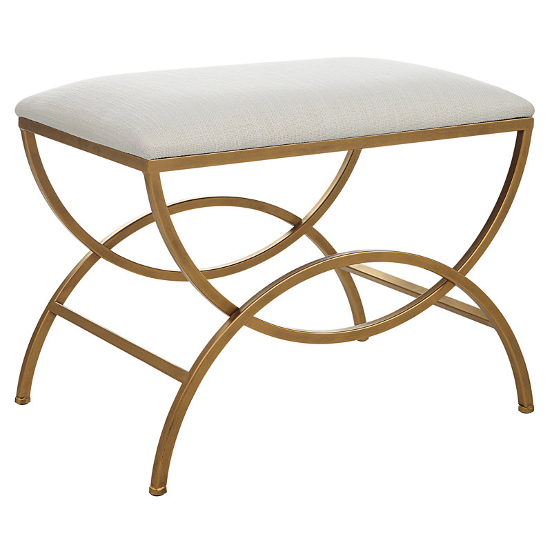 Tabouret d'appoint Fells, Blanc cassé / blanc