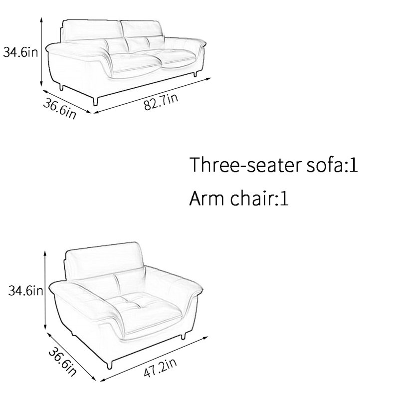 Simple artistic elegant sofa set