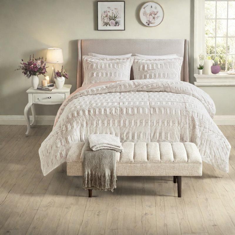 Ensembles de literie en fausse fourrure ultra doux, polyester simple TG, confort moderne