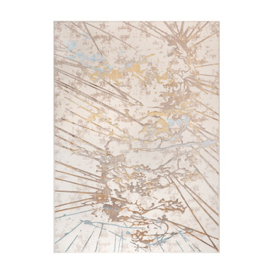 Tapis abstrait crème