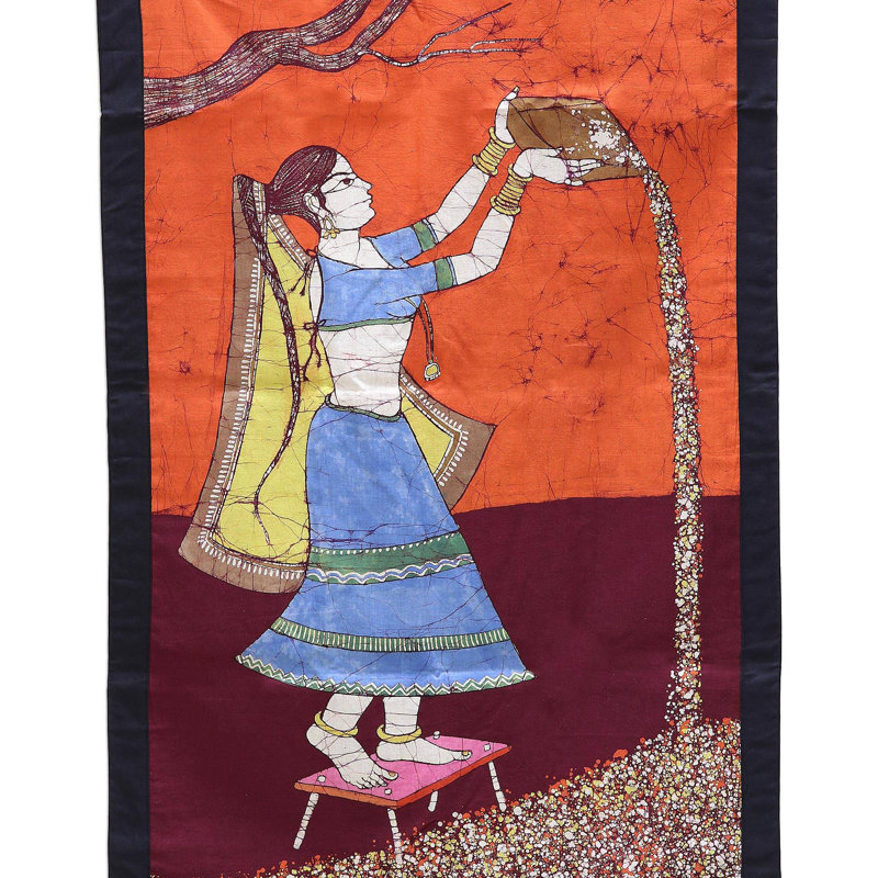 Tenture murale en coton Batik