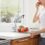 Robinet de cuisine à poignée simple en acier inoxydable