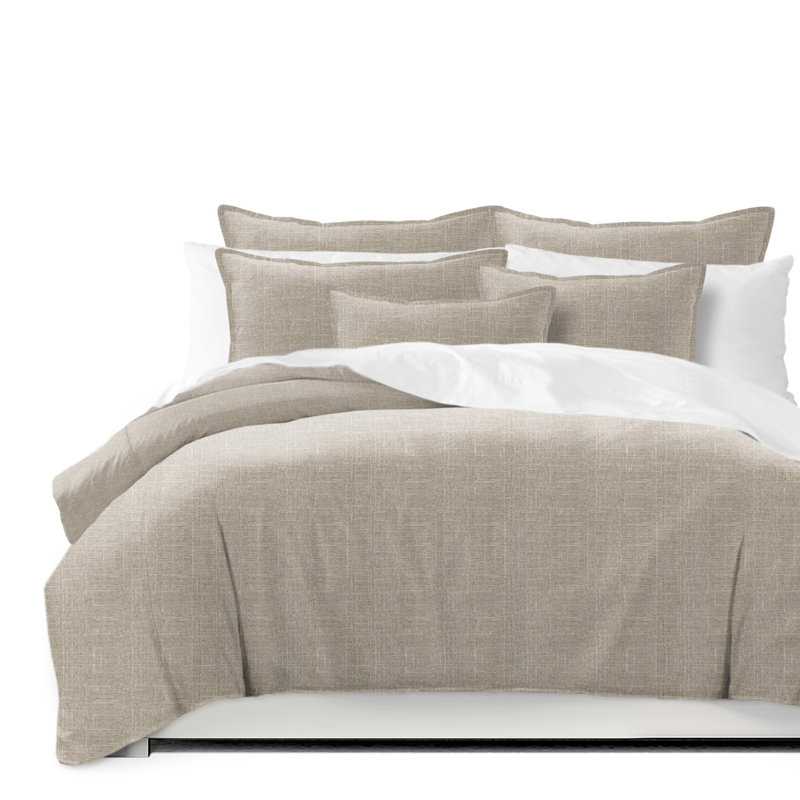 Ensemble de housse de couette en lin naturel Lynin, Housse de couette pour très grand lit + 2 taies d