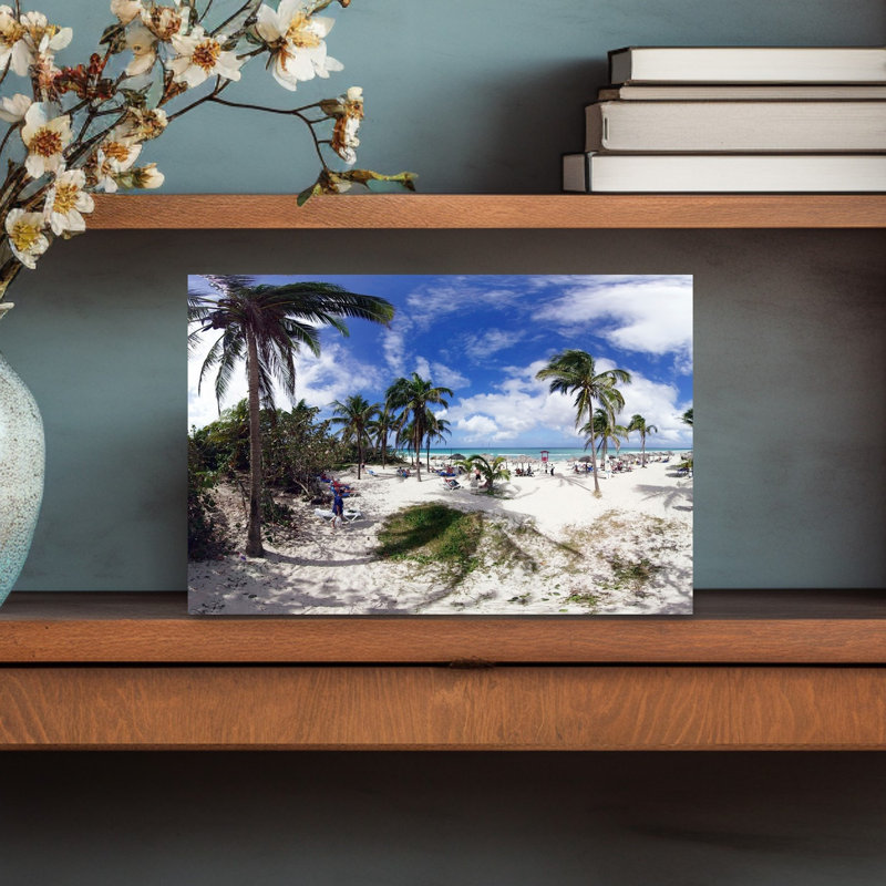Palmiers, Varadero, Cuba, paysage abstrait, art mural, H 12 po x l 18 po