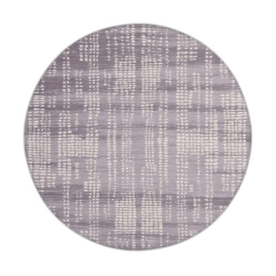 Abstract Beige Indoor and Outdoor Area Rug