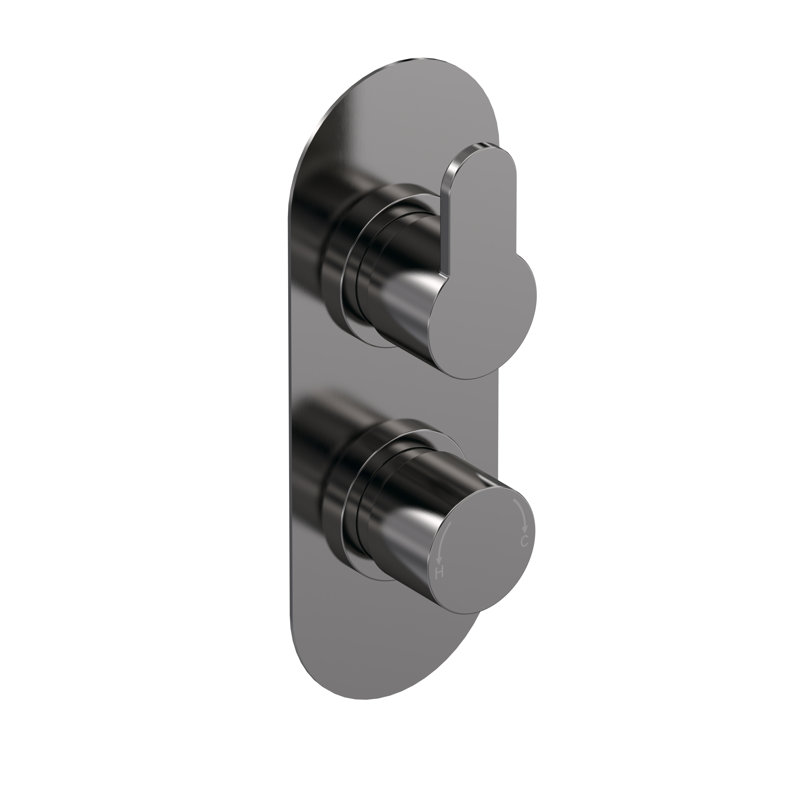 Twin Concealed Thermostatic Shower Valve, No