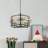 4 - Light Dimmable Lantern Drum Chandelier