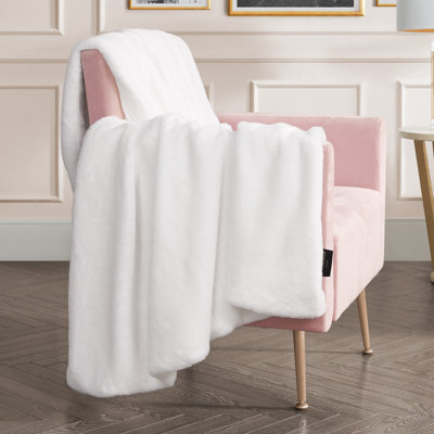 Juicy Couture Solid Rabbit Mink Blankets