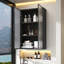 Armoire de rangement de salle de bain murale avec porte vitrée