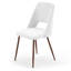 Ensemble de 4 chaises de salle à manger rembourrées avec pieds en métal noyer