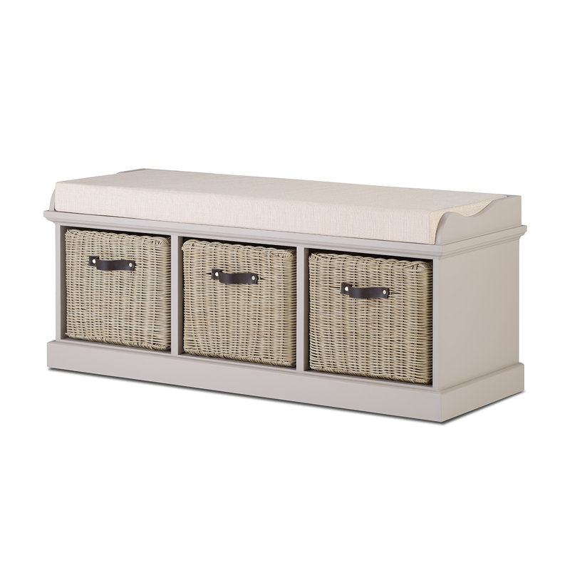 Anjou Upholstered Storage Bench, Truffle/Brown