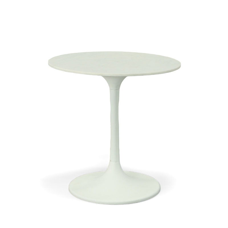Table de salle à manger Elegant, Blanc, Blanc, H 30 po x l 30 po x p 30 po