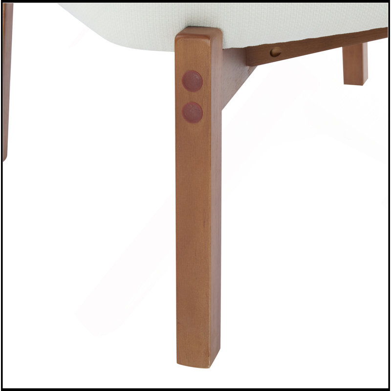 [Ensemble de 2] Méridienne beige moderne avec dossier tissé, structure robuste, sièges d'appoint minimalistes et élégants pour le salon, la chambre à coucher ou le bureau