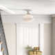 Gerald Single Light Glass Semi Flush Mount