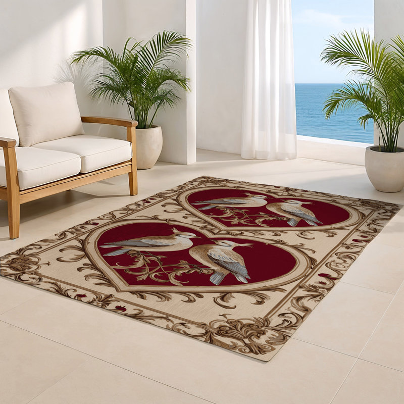 Tapis d'intérieur et d'extérieur brun français, Rectangulaire 8 pi x 10 pi
