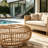 Faux Rattan Coffee Table