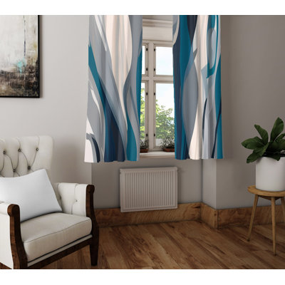 Paire de rideaux semi-transparents en polyester Deviny