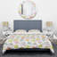 Fleurs multicolores - ensemble de housse de couette floral - microfibre de polyester-703582596