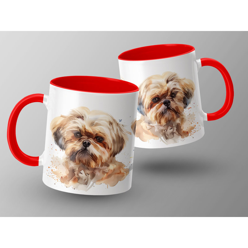Ceramic Coffee Mug, Red, 3