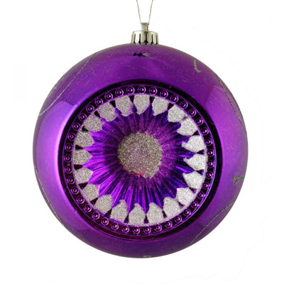 Ornement boule de Noël rétro incassable à 2 finitions
