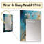 Divine mandala en rétro or et turquoise II - miroir mural unique Boho Mandala, miroir traditionnel, art imprimé en métal-767455658