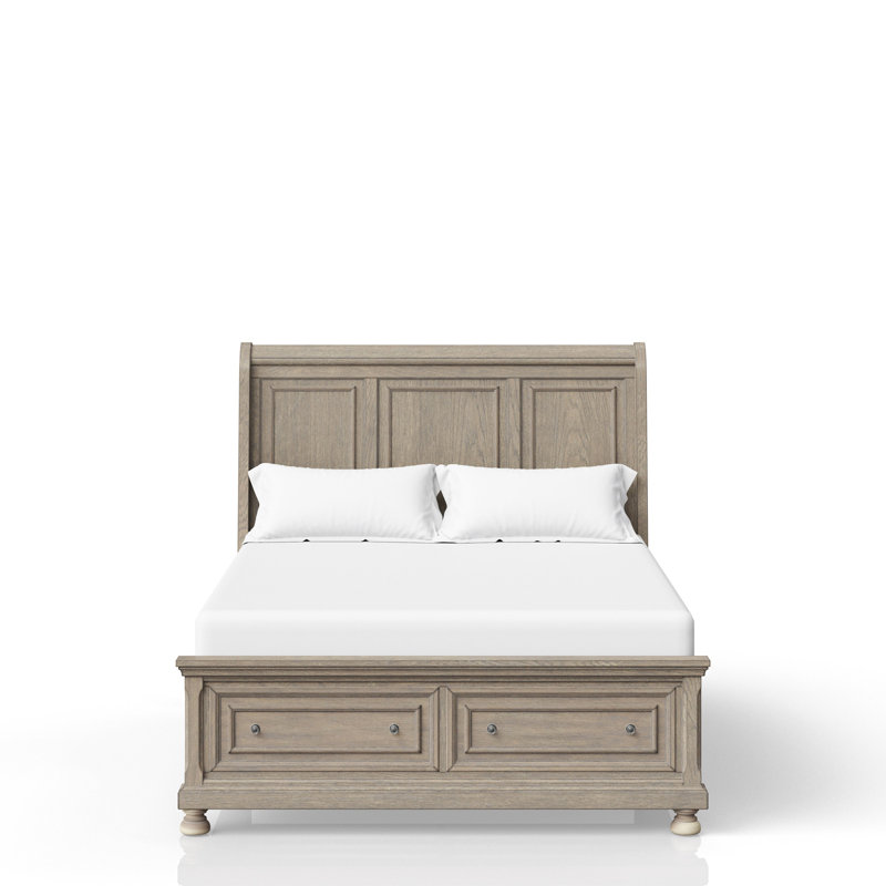 Grand lit de rangement gris antique, Gris antique