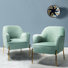 Chaise contemporaine Cleo de 26 po de largeur avec accoudoirs encastrés