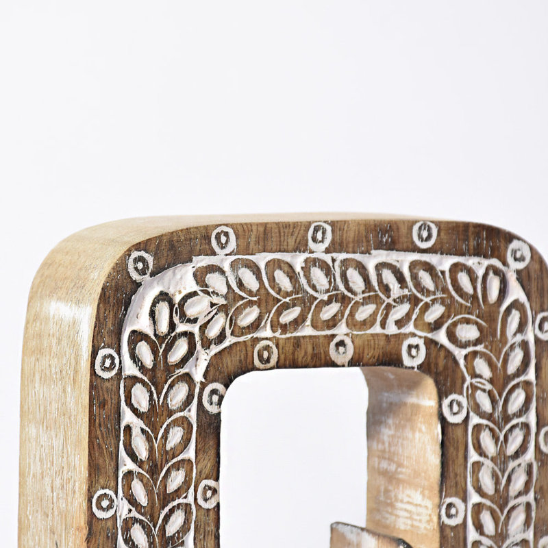 Alaiah Handmade Eco-Friendly Block, Q, White