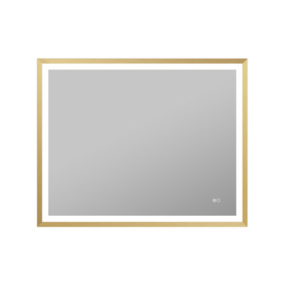 Edlun Backlit and Front light Slope Bathroom Frame Mirror Anti-Fog With Dimmable Light Touch Sensor