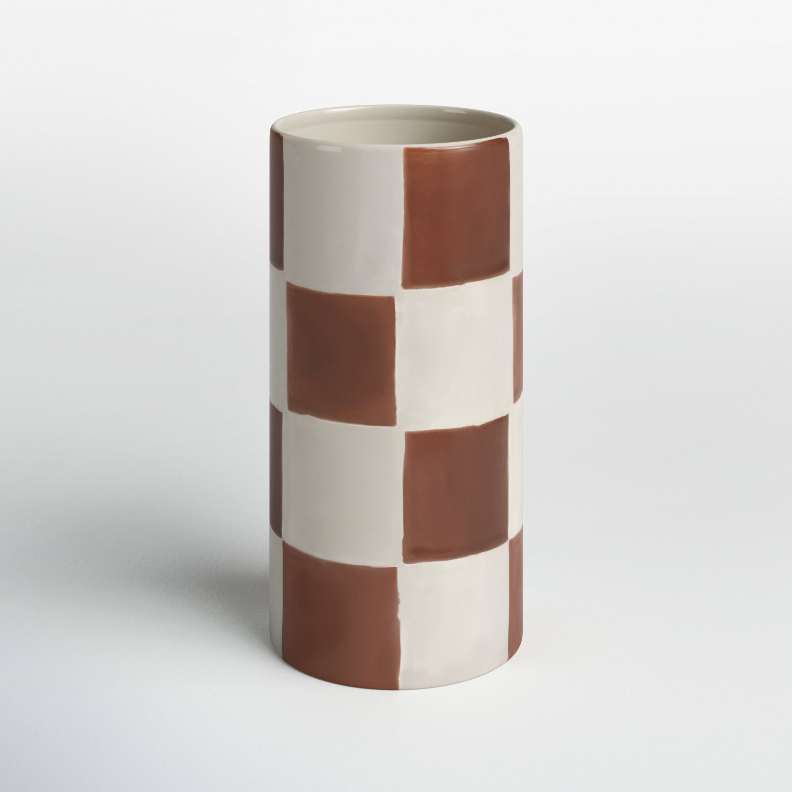 Cleveland Handmade Ceramic Table Vase, 8" H x 4" W x 4" D, Terracotta